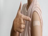Image of arm ready for a vaccine shot